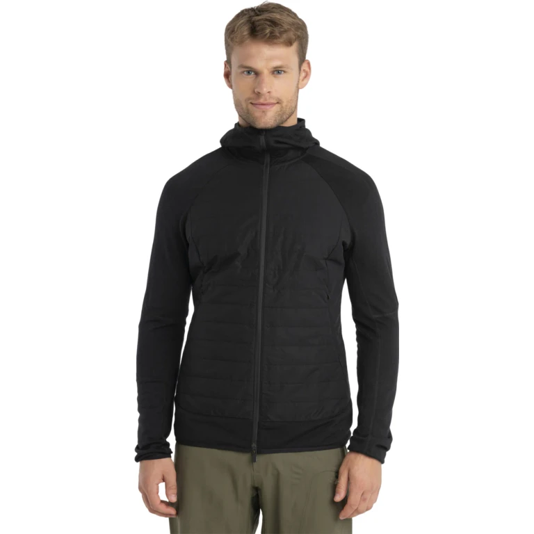 Quantum Merino Blend Hybrid Long Sleeve Zip Hoodie - Men's
