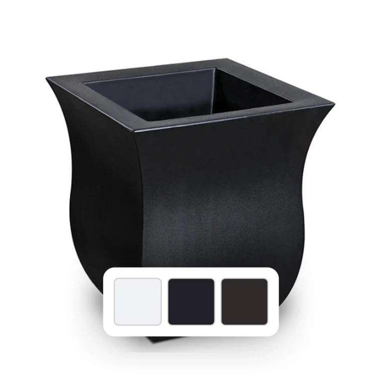 Valencia 16' Square Planter:- Black