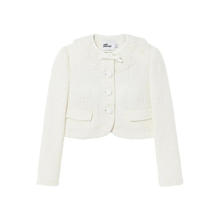 Self Portrait Veste Casual - Crème (PF26002JCREAM)