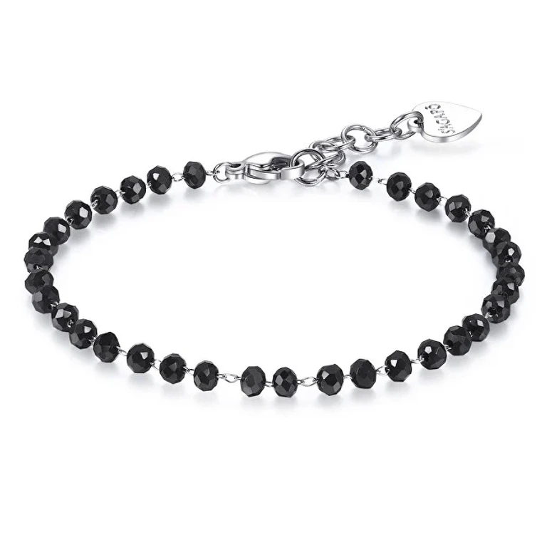 Black Bead Bracelet Happy Shac49