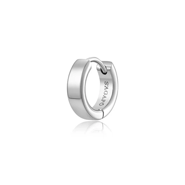 Single Hoop Earring in Steel Rogue Srg30