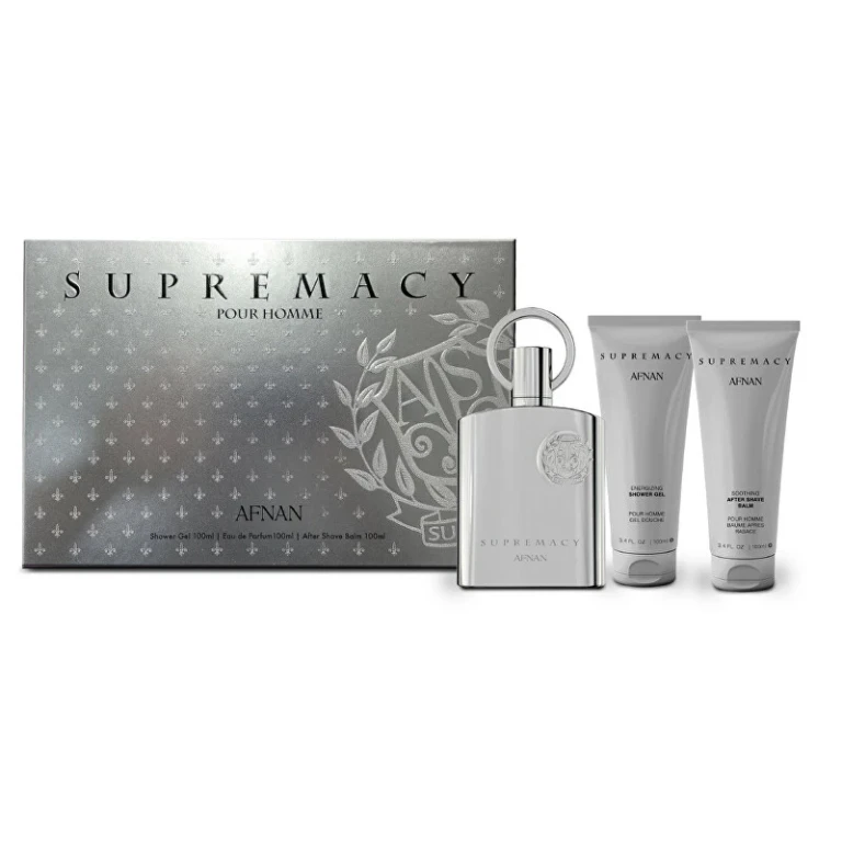 Supremacy Silver EDP, Duschgel & Aftershave-Balsam Set