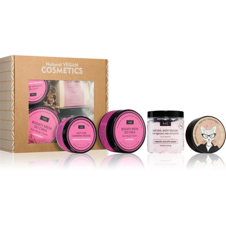 Kitten Magnolia Gift Set Body Moisturizer 200ml + Face Butter 50ml + Body Cleansing Mousse 100g + Deep Cleansing Mousse 40g