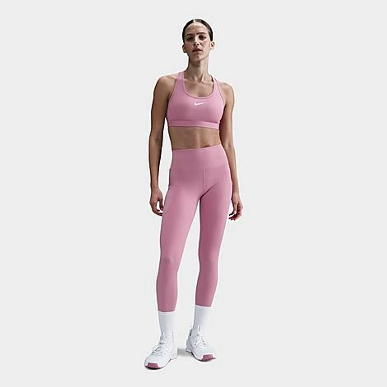 Women's One Dri-FIT High-Rise 7/8 Training Tights in Elemental Pink/Black Size: XXS