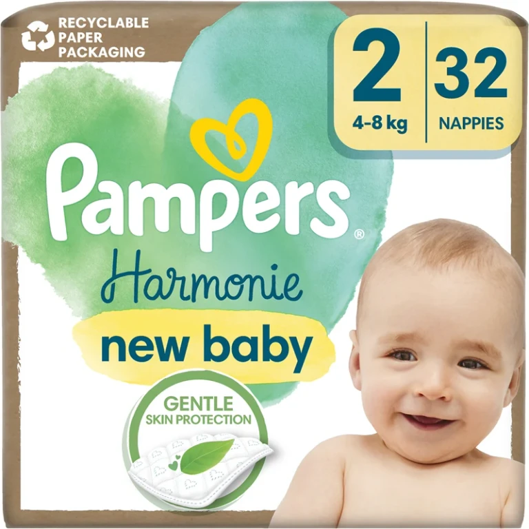 Harmonie size 2 disposable diaper 4-8 kg 32 pieces