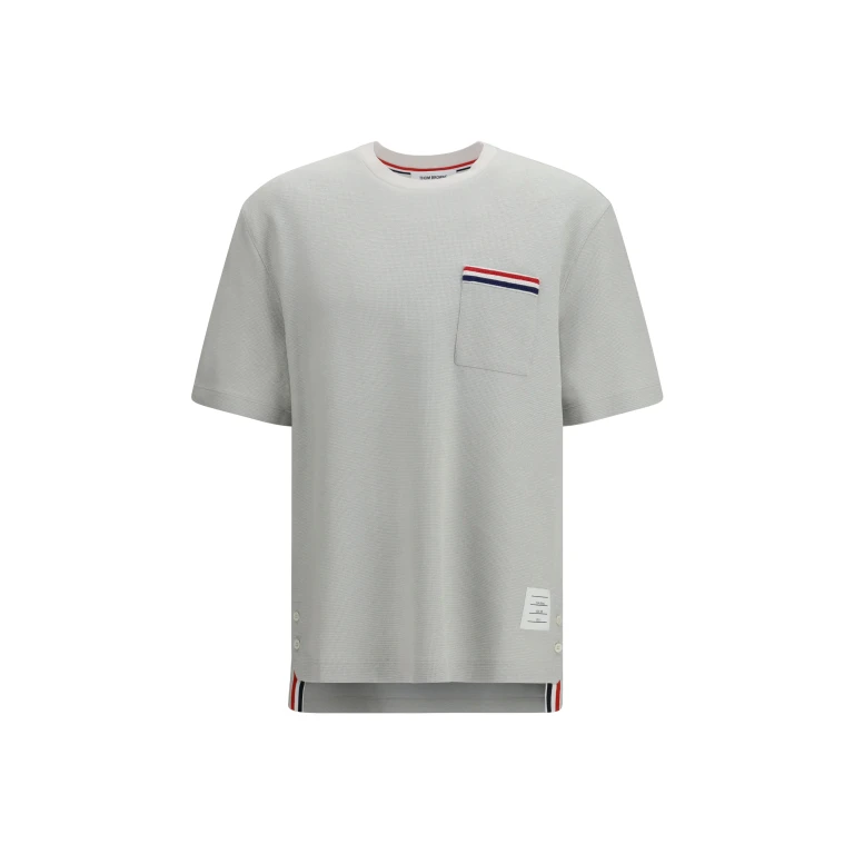 T-Shirt Short-Sleeve Pale Grey Cotton-Linen