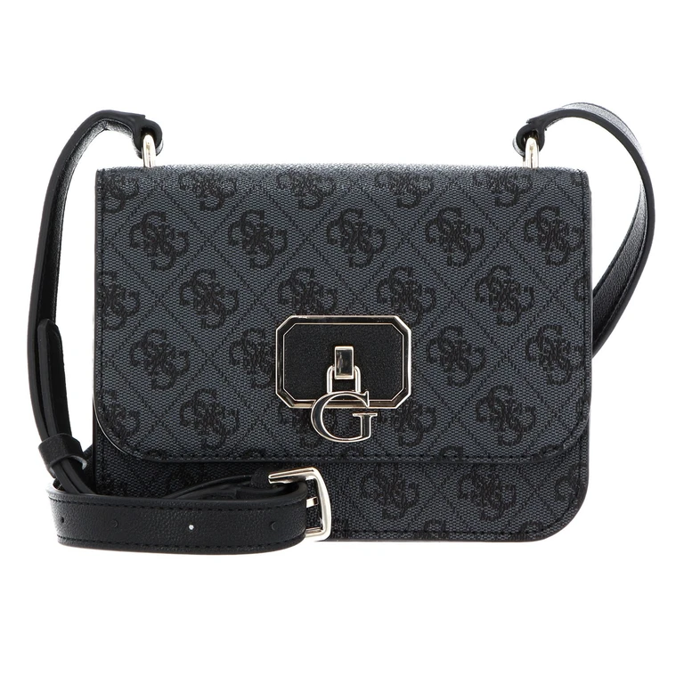 , Noelle, Belt, Magnetic Clip, Fabric Shoulder Bag, Black, 14 x 18.5 x 7 cm, Women