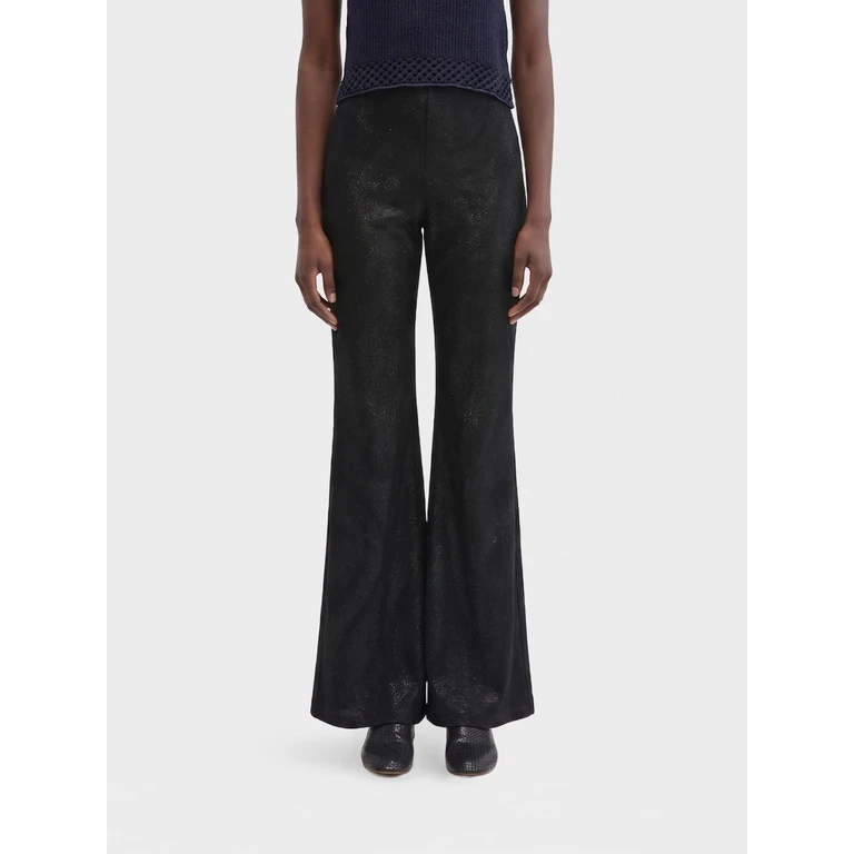 Easy Flared Trousers in Organic Cotton Blend (24IM2M0B0404796F991)