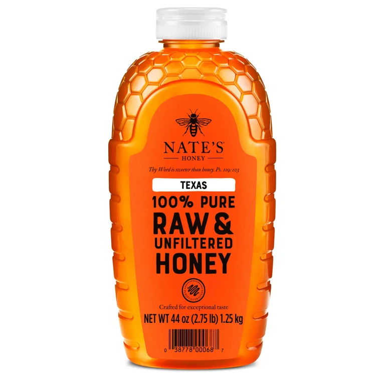 Nate's Honey 100% Pure Raw and Unfiltered, Texas Honey, 44 oz.