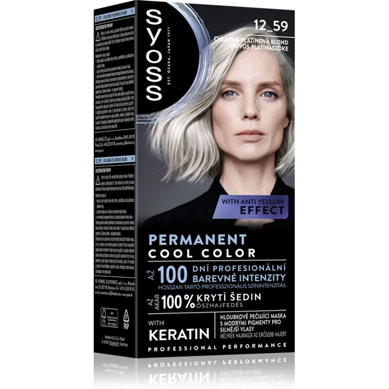 Cool Color Permanent Hair Dye Color 12-59 Cool Platinum Blond