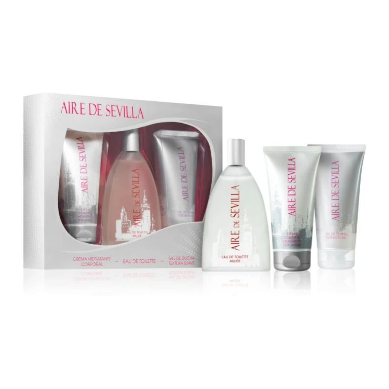 Aire De Sevilla Women's Gift Set Eau de Toilette for Women 150ml + Exfoliating Gel 150ml + Body Cream 150ml