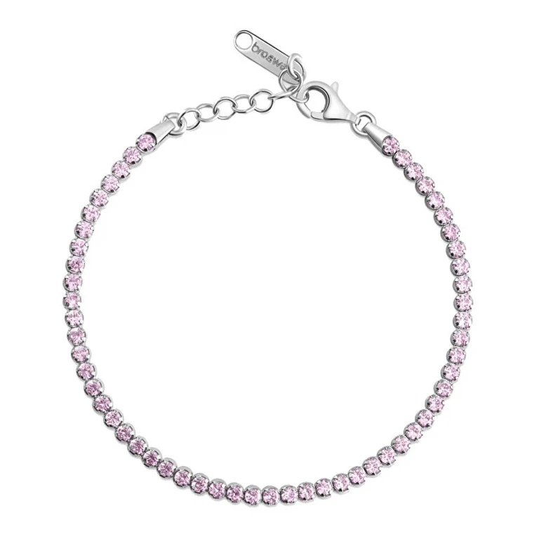 Tennis Bracelet With Fancy Vibrant Cubic Zirconia Pink Fvp108
