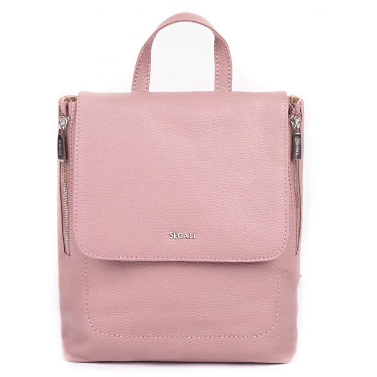 Women's Leather Backpack 9027 rose