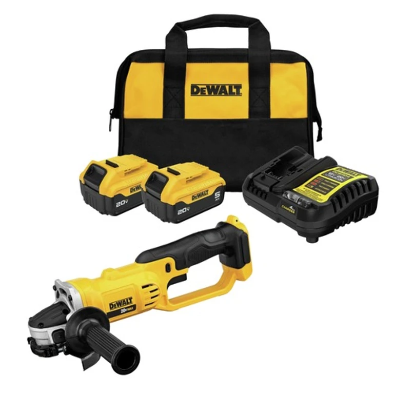 DCG412BDCB205-2CK-BNDL 20V MAX 4.5 in. / 5 in. Cordless Grinder with 2 Lithium-Ion Batteries and Charger Starter Kit Bundle (5 Ah)