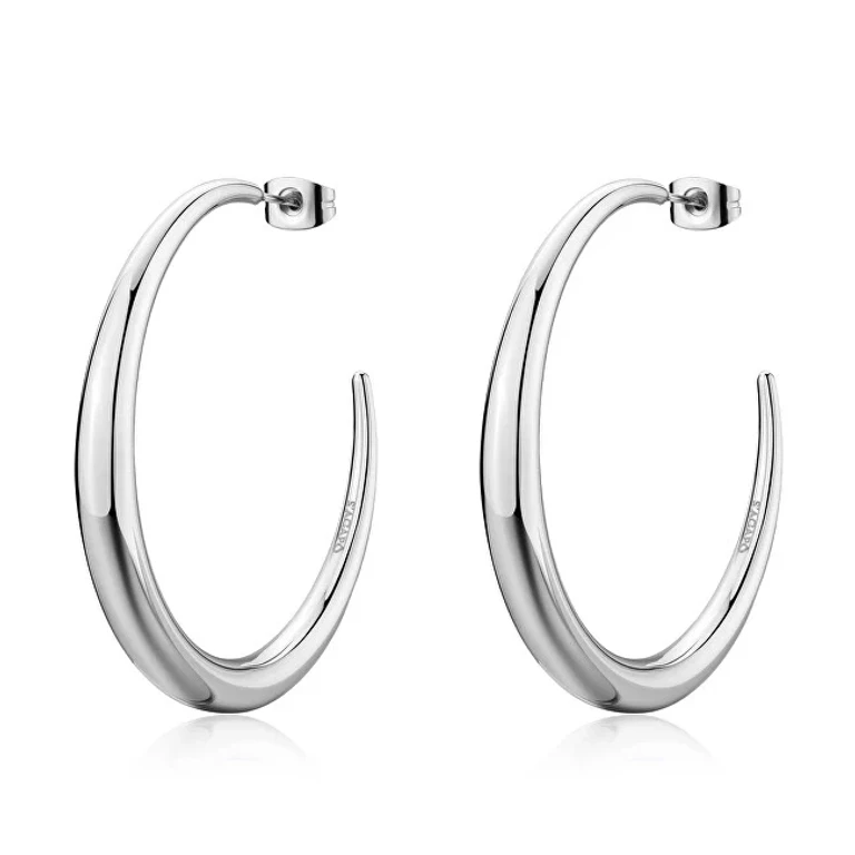 Trendy Chunky Steel Hoop Earrings Shk120