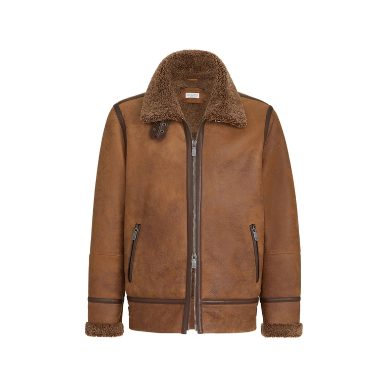 Veste aviateur shearling Brunello Cucinelli