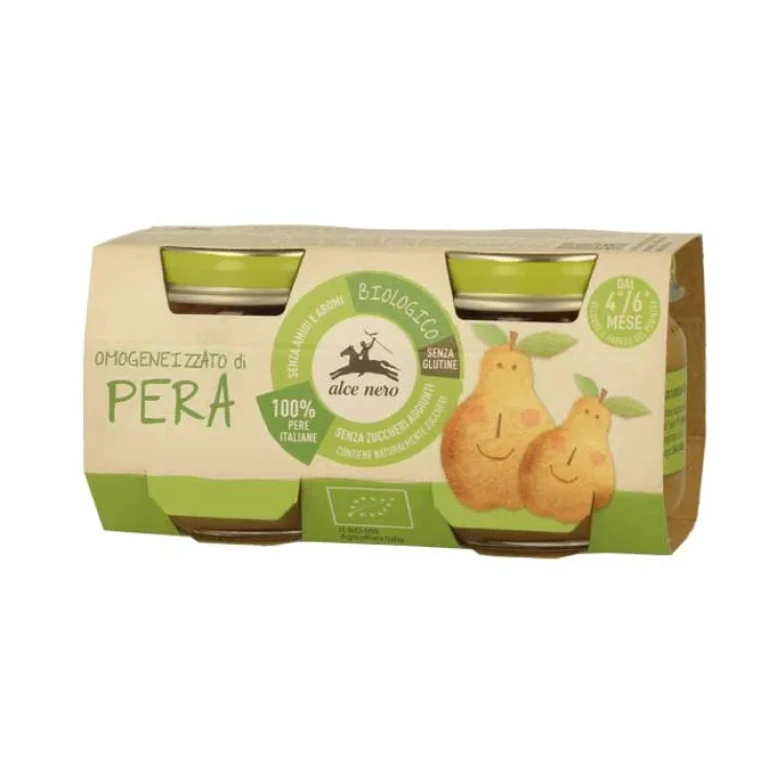 Organic Pear Puree Alce Nero 2x80g