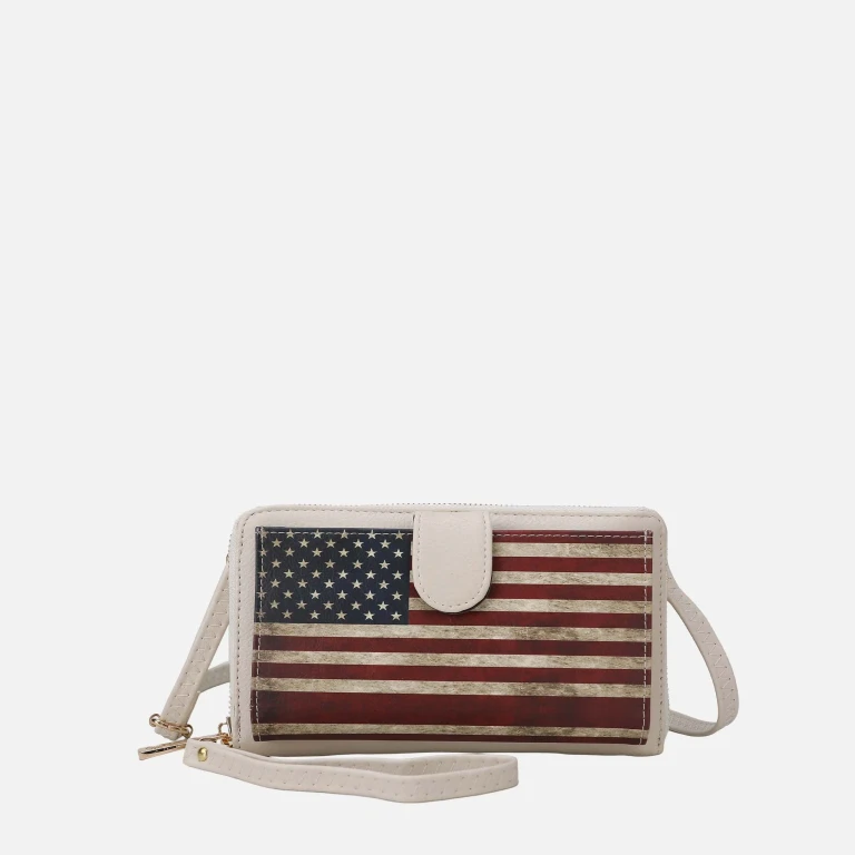 by Mia K. - Kiara Printed Flag Phone Crossbody Bag