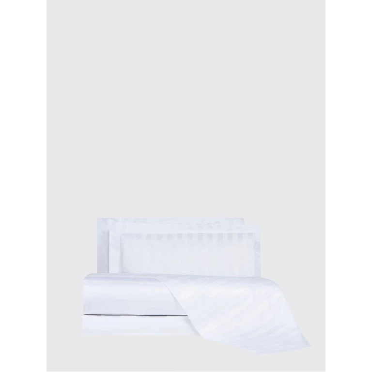 Onice Small Double Duvet Cover Set in Cotton Sateen (2021601BIANCO)