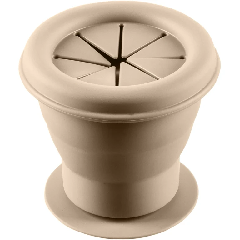 Silicone bowl with suction cup Beige sand