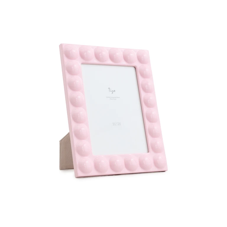 Lacquer Wood Frame 5x7 Pink One Size