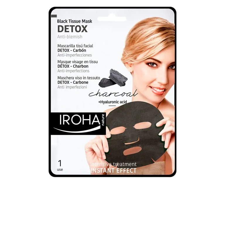 Mascarilla de tela negra Detox