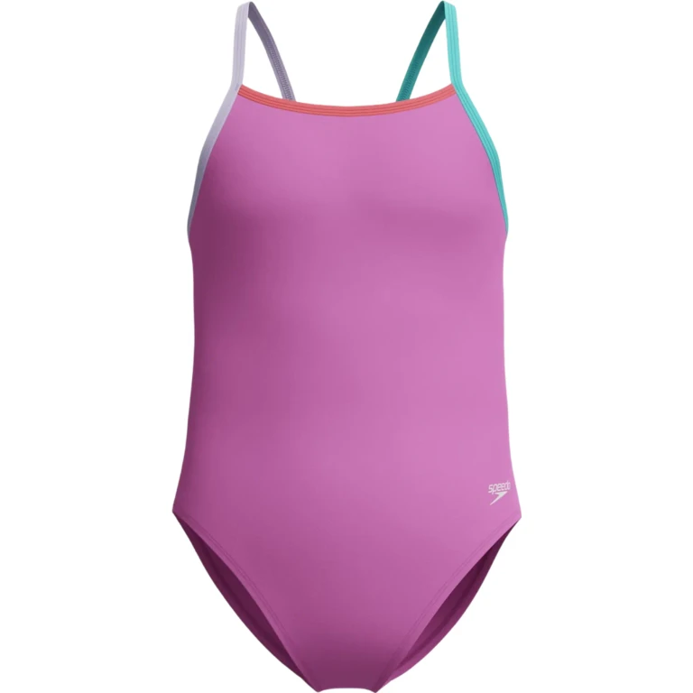 Solid Propel Back One Piece Swimsuit - Girls