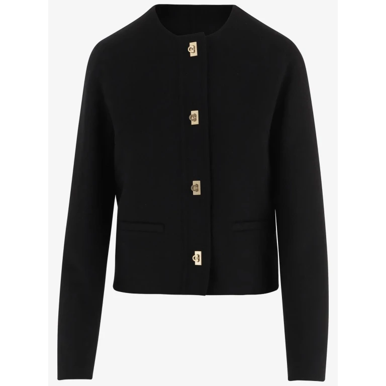 Wool and Cashmere Jacket, Gold Buttons