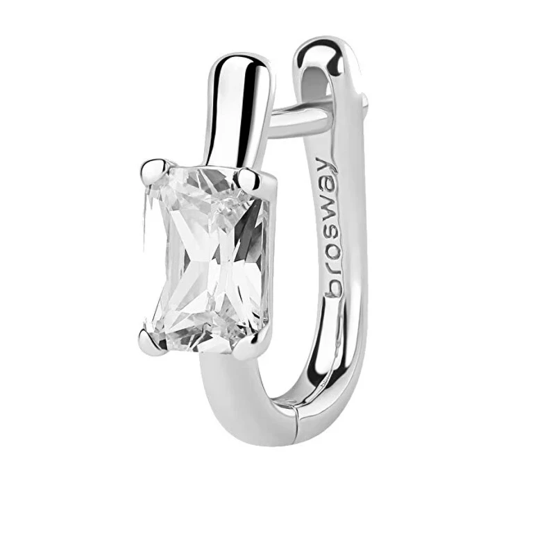 Fancy Infinite White Silver Single Earrings FIW11