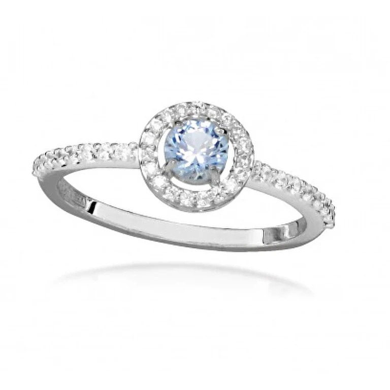 Elegante Silver Ring with Cubic Zirconia Sc491 - Size: 58 Mm