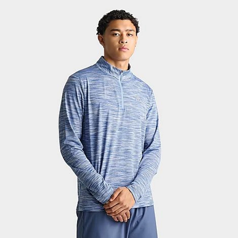 Men's Trail Quarter-Zip Top in Greyed Indigo Size: Small