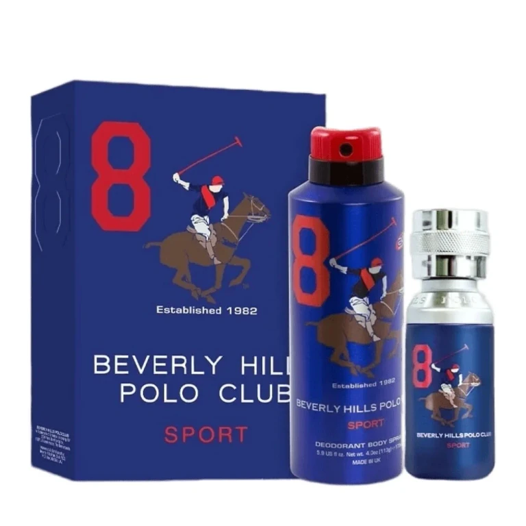 Gift set Beverly Hills Polo Club: 1982 - Sport 8, Eau de toilette, for men, 100 ml + 1982 - Sport 8, antiperspirant, deodorant spray, for men, 175 ml