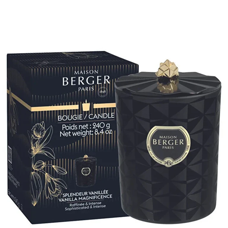 Scented candle Kali Black Magnificent vanilla Magnificence 240 g