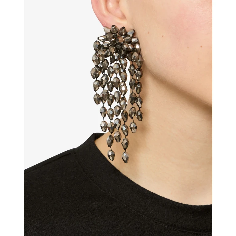 Boucles D'Oreille Hanabi - Femme - Anthracite-argenté - Isabel Marant