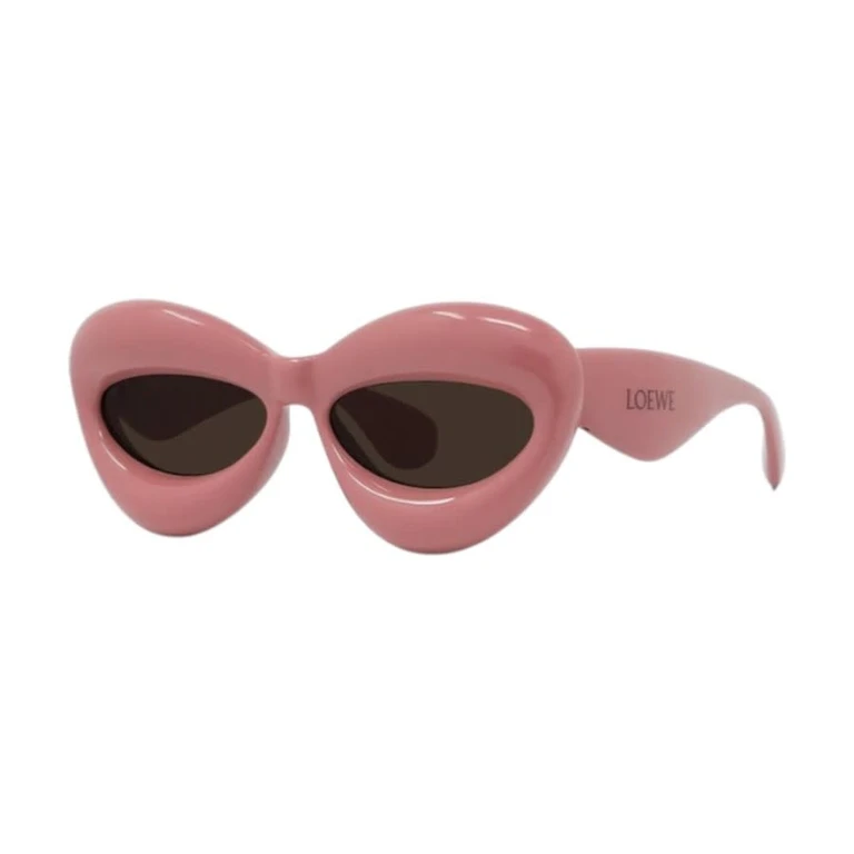 Inflated Brown Cat Eye Ladies Sunglasses LW40097I 72E 55