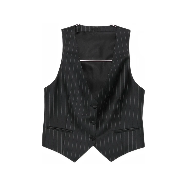 Pinstripe-pattern Single-breasted Blazer
