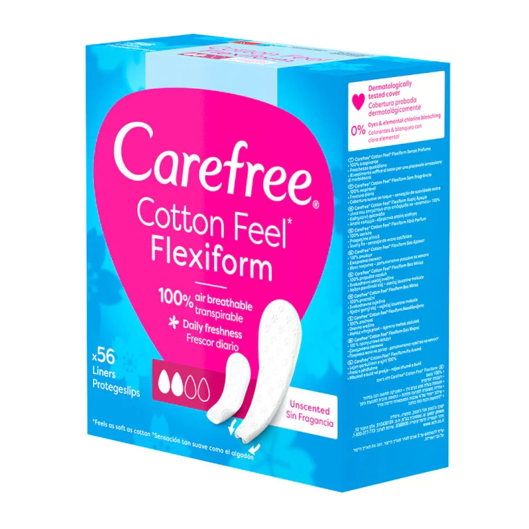 Cotton pads Carefree Flexiform fragrance-free, pack of 56