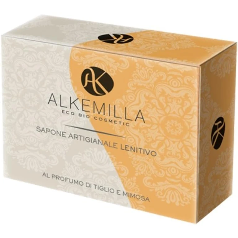 eco bio cosmetic Soothing Soap with Lime and Mimosa Scent 100 g