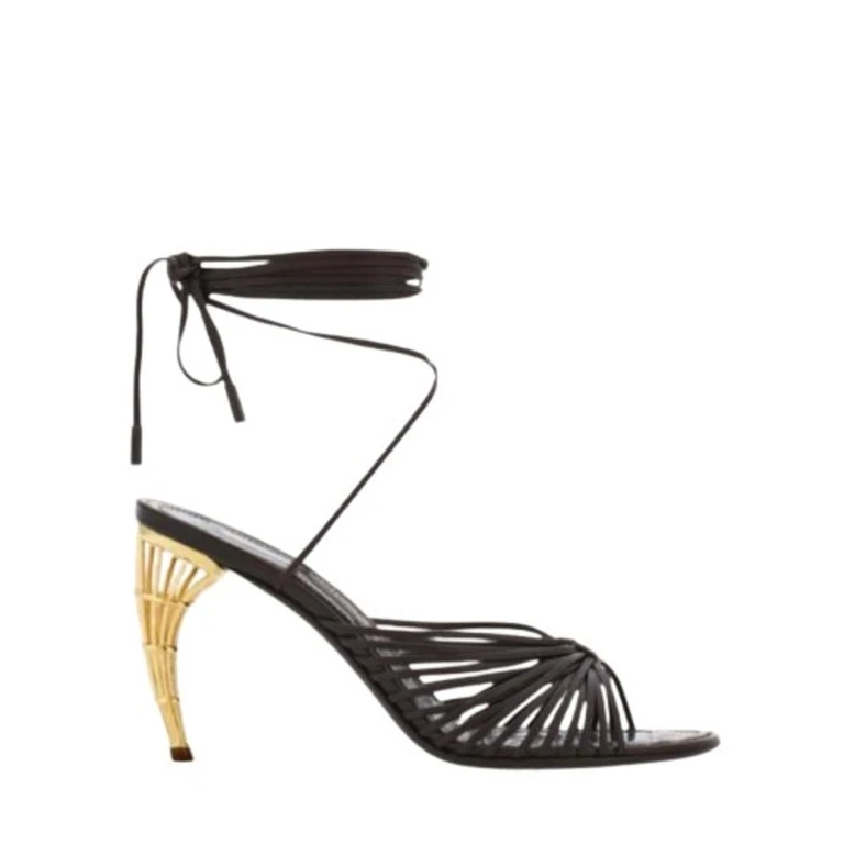 Cage Heel Spaghetti Strap Sandals, Size 5.5 C