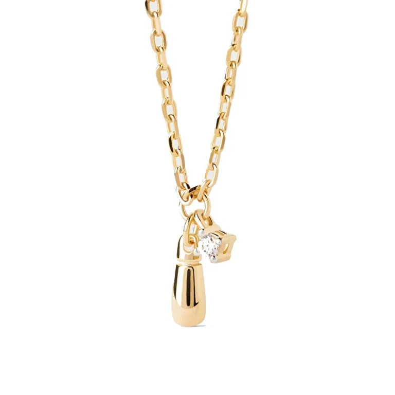 Delicate Kira Essentials Co01-972-U Gold Plated Necklace (Chain, Pendant)