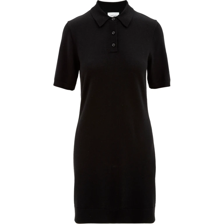 Shatin Lightweight Merino Knit Short-Sleeve Polo Dress - Women's