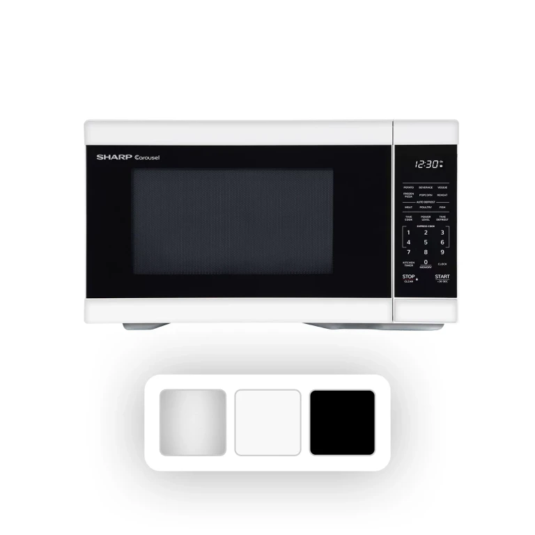 1.1 cu ft 1000 Watt Microwave (White):- White