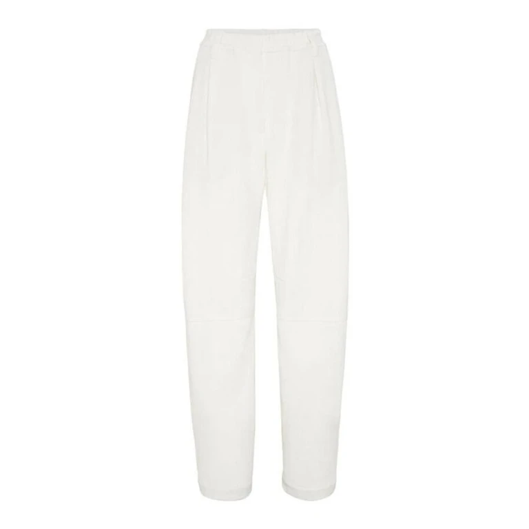 Wooff White Linen Tapered Trousers