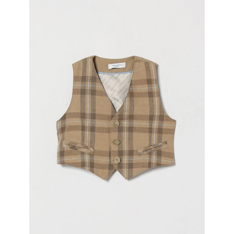 Boy's Check Twill Tailored Waistcoat (JB5639JRE033)