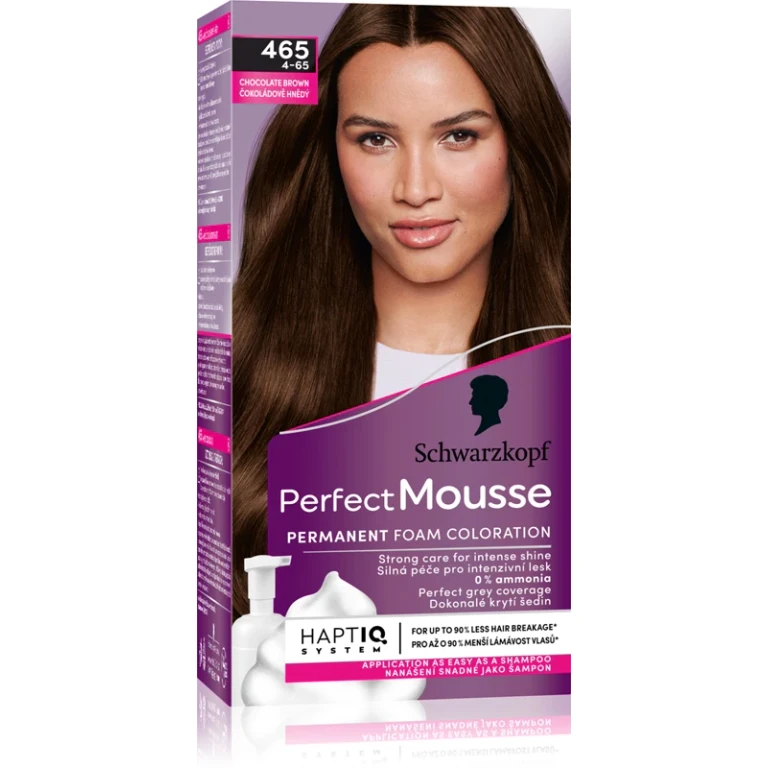 Perfect Mousse permanent hair dye color 465 chocolate brown