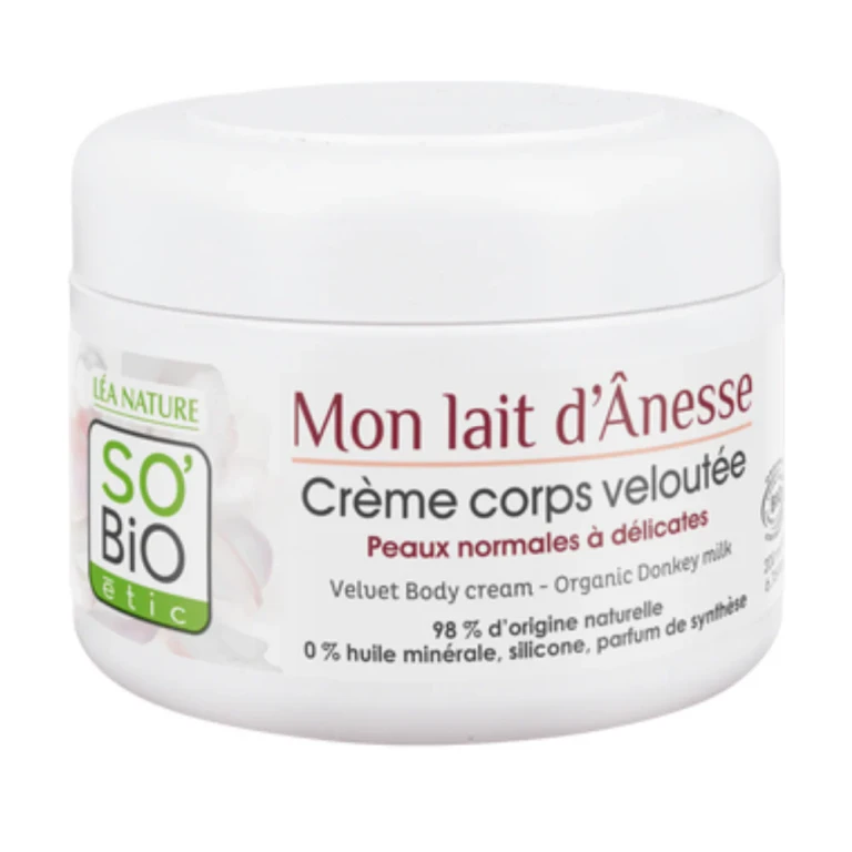 LÉa nature so bio étic Mon Lait d'Anesse - Nourishing Body Cream with Donkey Milk, 200 ml