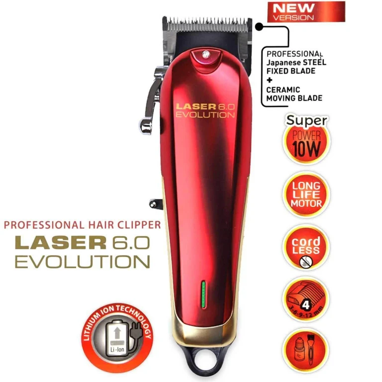 hair clipper laser 6.0 evolution with red