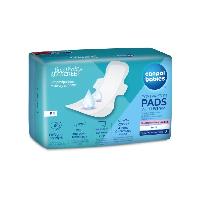 Postpartum absorbent pads for obstetric use for the night 8 pcs