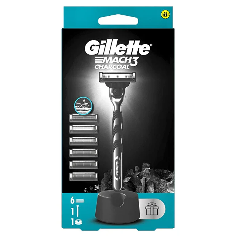 Mach3 Charcoal Razor + 6 Blades
