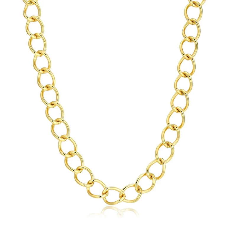 Women's Gold-Plated Necklace with Large Pendant Shk30